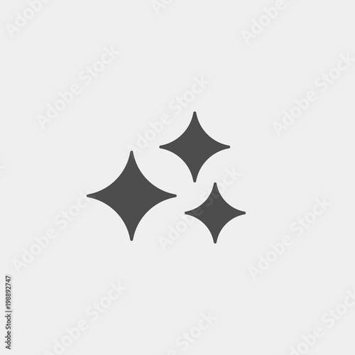 Clean flat vector icon. Shine flat vector icon