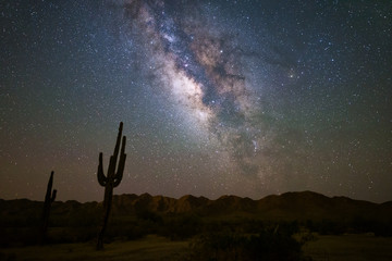 Keuken achterwand Nacht Melkweg boven Arizona woestijn nacht  © JSirlin