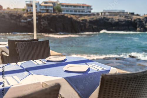 mediteranes Strandrestaurant in El Cotillo auf Fuerteventura / Kanaren