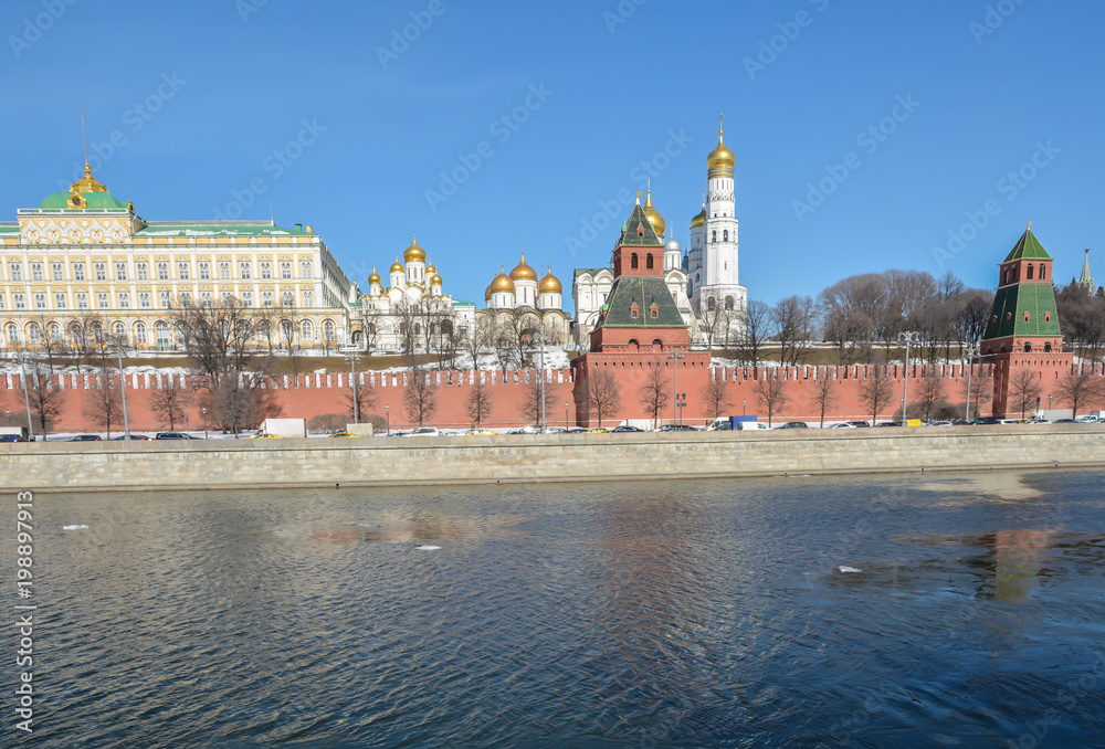 Fototapeta premium Moscow Kremlin and embankment.
