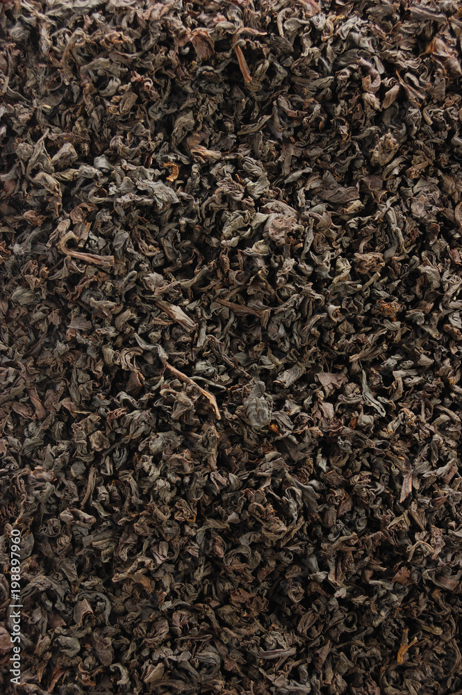 Dark Loose Leaf Tea Background, Black Golden Leaves Blend Texture Pattern Closeup Detail, Vertical Large Detailed Textured Macro Wallpaper Dark Loose Leaf Tea Background, Black Golden Leaves Blend Texture Pattern Closeup Detail, Vertical Large Detailed Textured Macro Wallpaper
