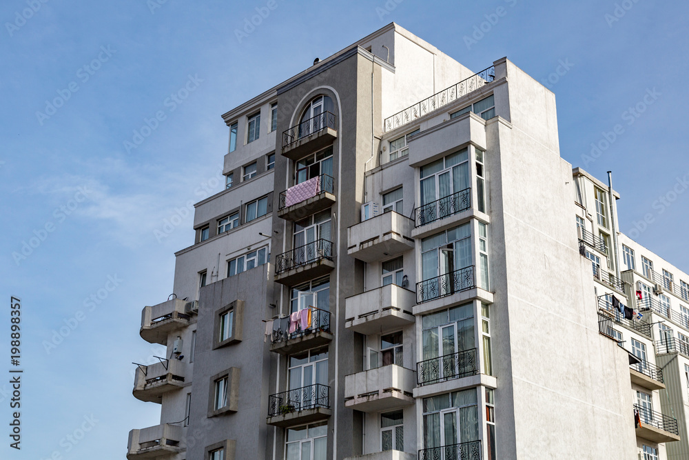 Obraz premium BATUMI, GEORGIA - MARCH 17, 2018: Architecture of the resort city of Batumi on a sunny day 