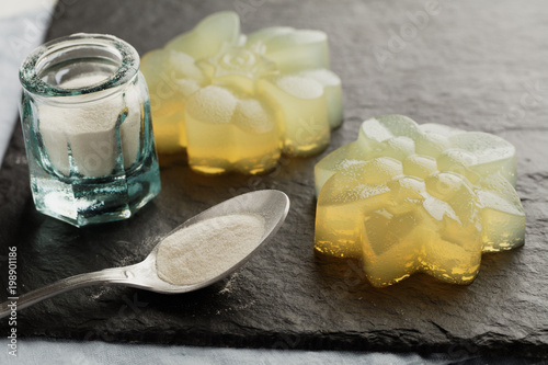 Fotótapéta Agar agar citrus jelly dessert