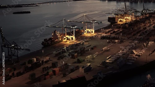 Miami aerial view PortMiami night 40 photo