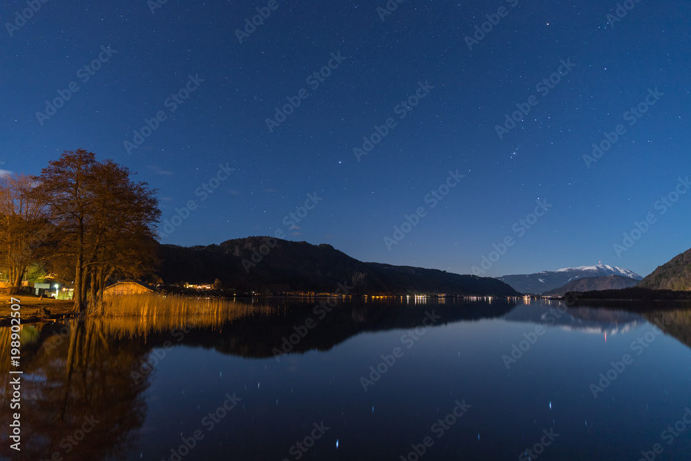 Lake Ossiach Near Villach Carinthia Austria By Night Lake Ossiach Near Villach Carinthia Austria By Night