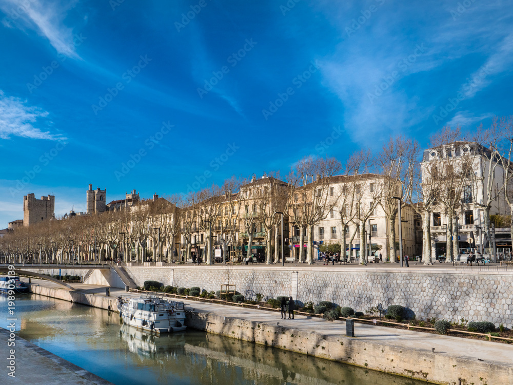 Robine Canal in the center of Narbonne