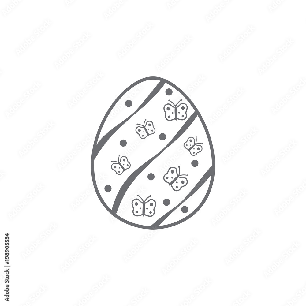 Easter egg icon. Simple element illustration. Easter egg symbol design template. Can be used for web and mobile