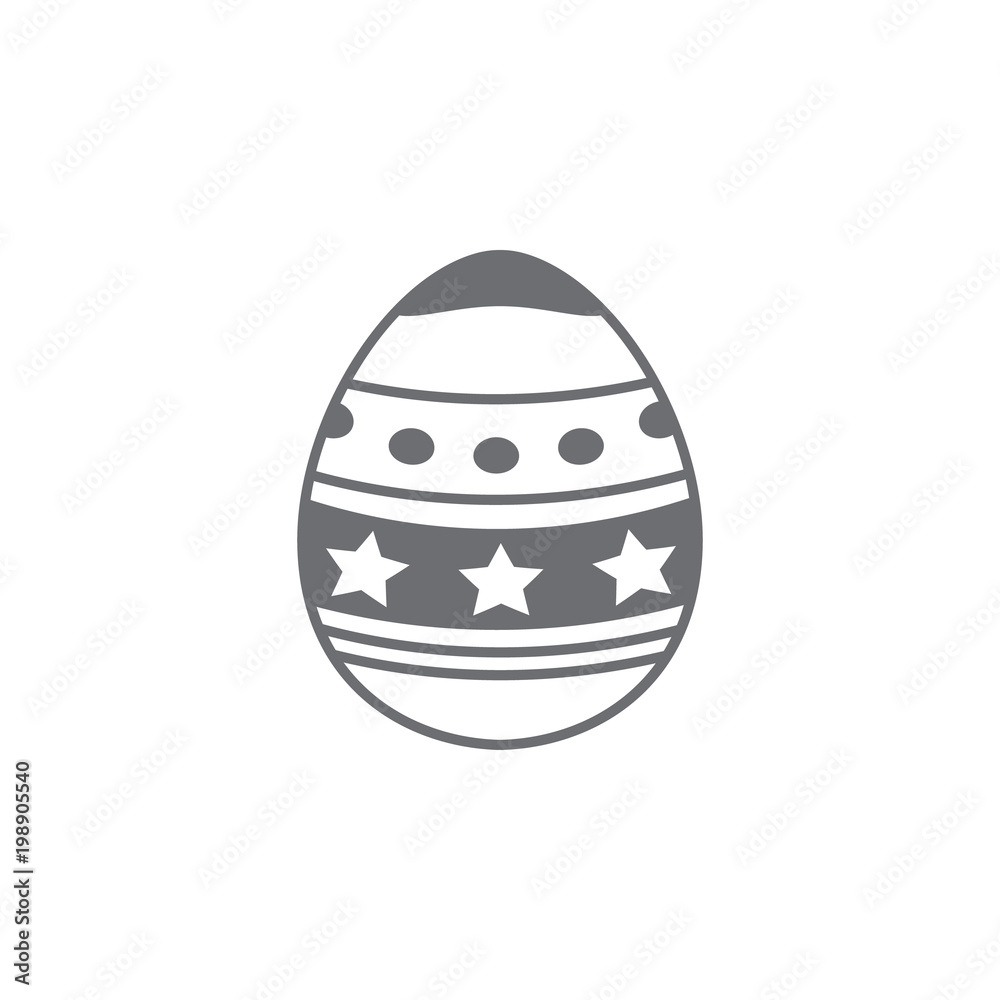 Easter egg icon. Simple element illustration. Easter egg symbol design template. Can be used for web and mobile