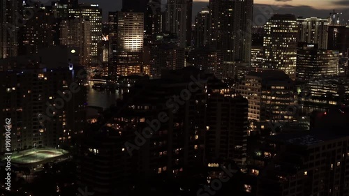 Miami aerial view night 46