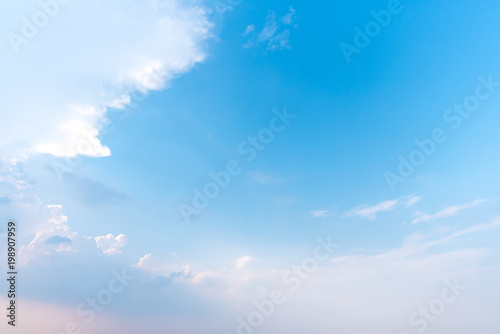 Canvas Print clear blue sky with cloud background
