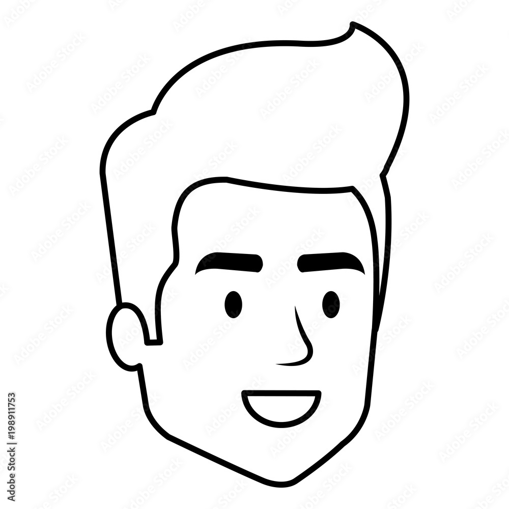 young man head avatar character vector illustration design young man head avatar character vector illustration design
