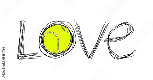 Love tennis symbol
