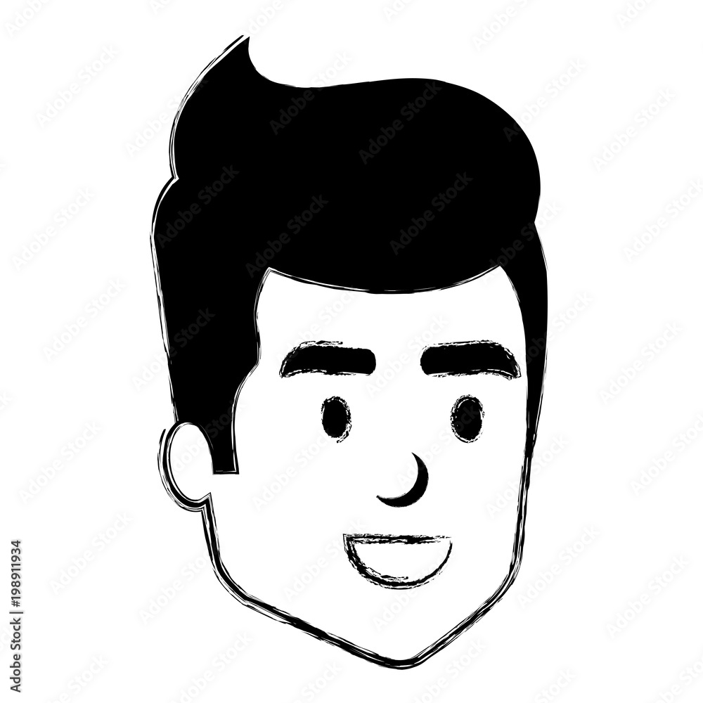 young man head avatar character vector illustration design young man head avatar character vector illustration design