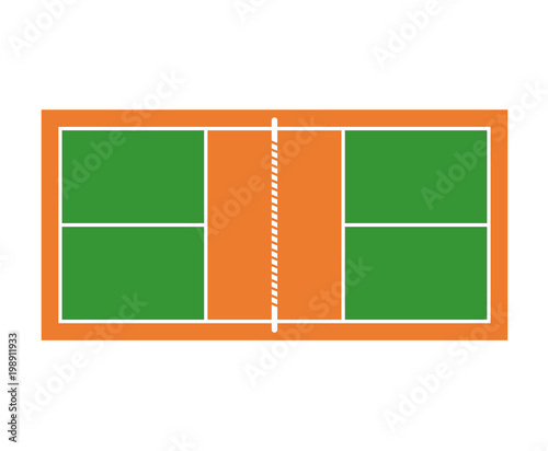 Pickleball courtl illustration