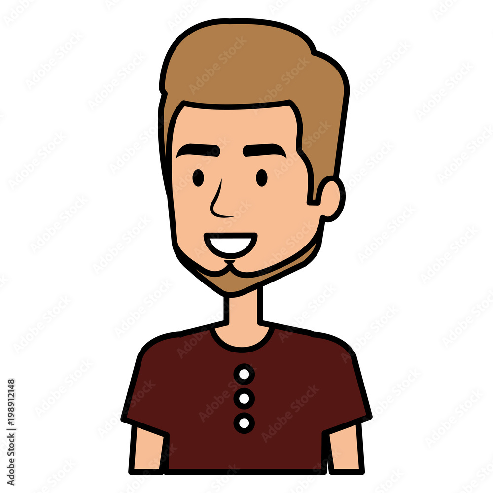 young man with beard avatar character vector illustration design young man with beard avatar character vector illustration design