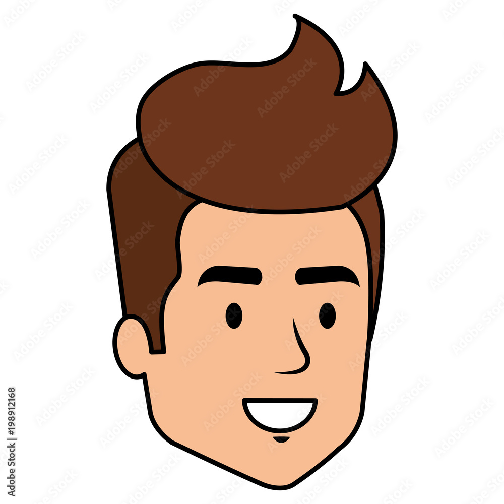 young man head avatar character vector illustration design young man head avatar character vector illustration design