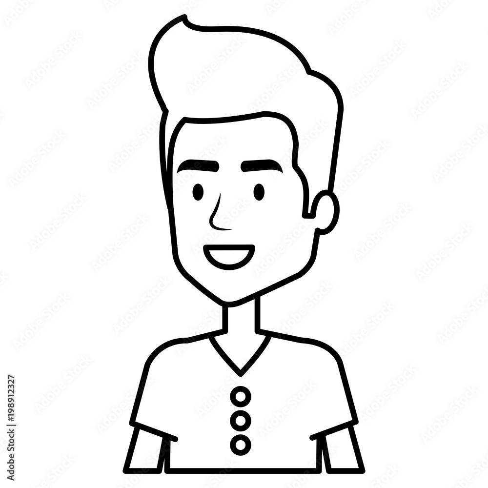 young man avatar character vector illustration design young man avatar character vector illustration design
