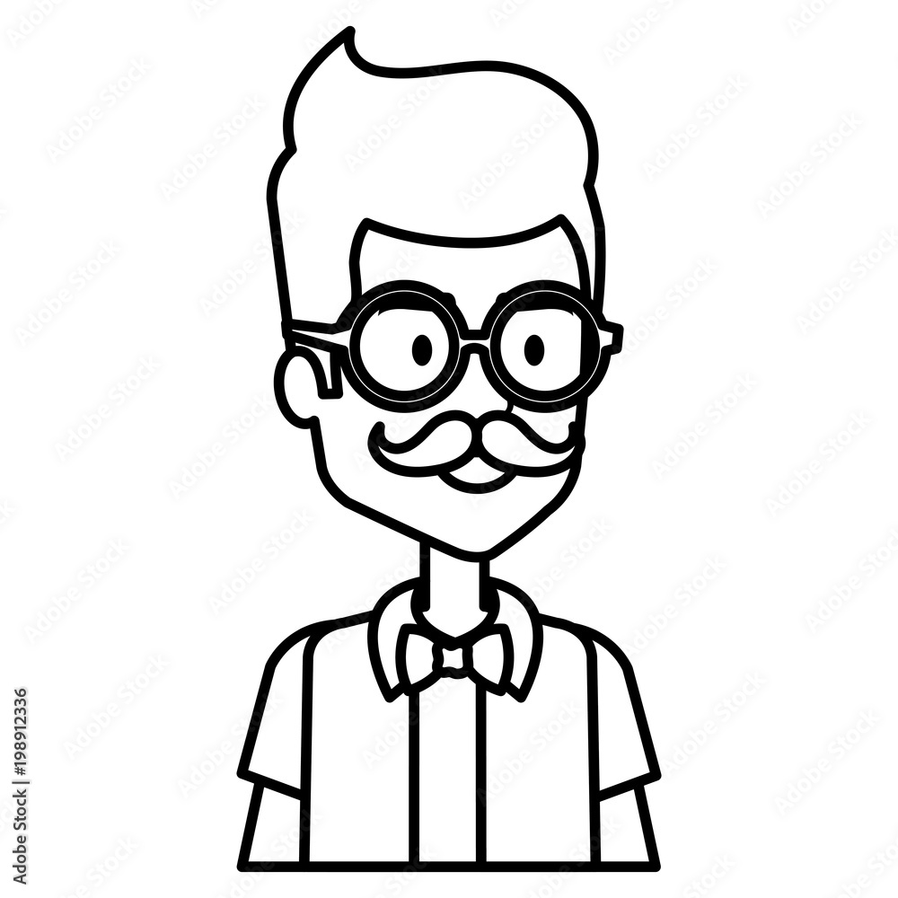 young man hipster style avatar character vector illustration design young man hipster style avatar character vector illustration design