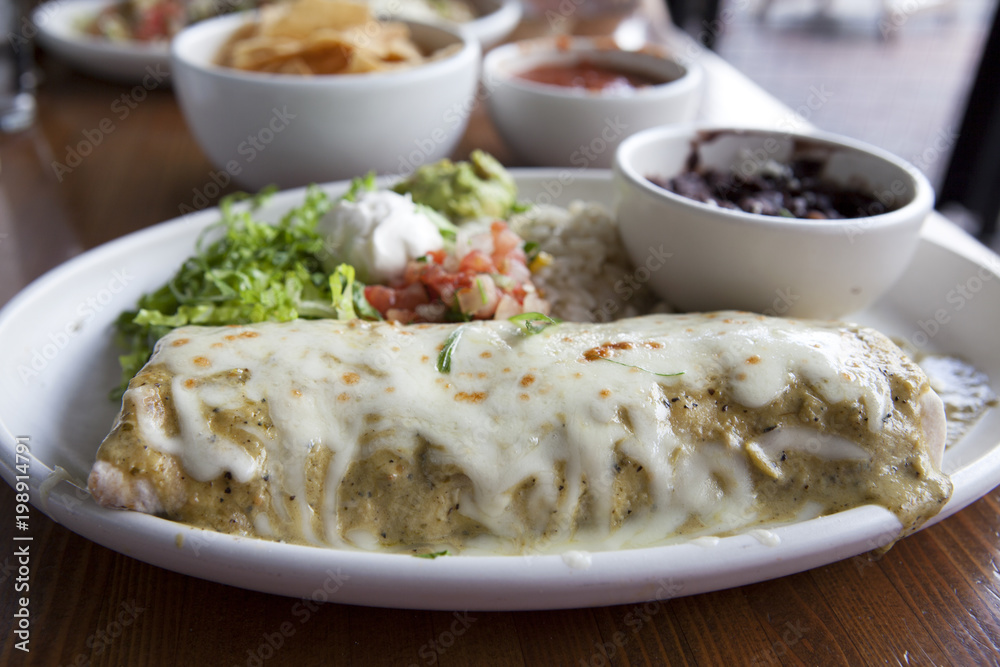 Green Enchilada Style Burrito Green Enchilada Style Burrito