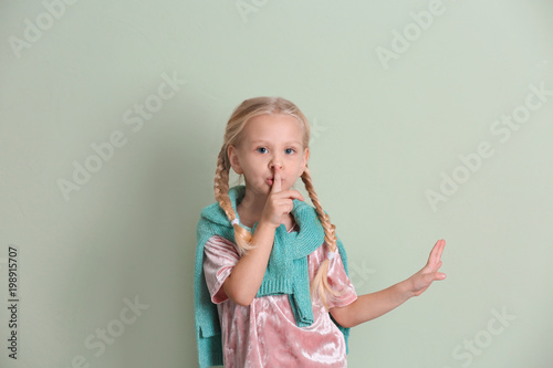Portrait of emotional littl...
