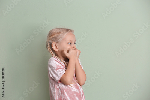 Portrait of emotional littl...