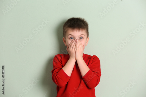 Portrait of emotional littl...