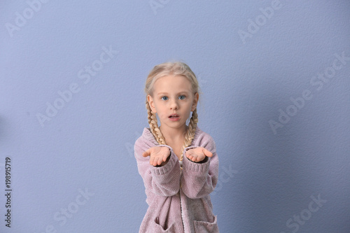 Portrait of emotional littl...