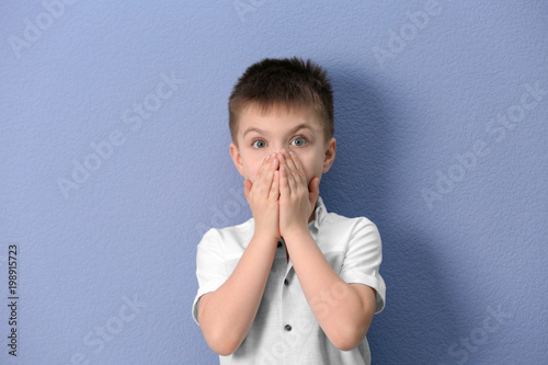Portrait of emotional littl...