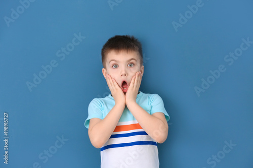 Portrait of emotional littl...
