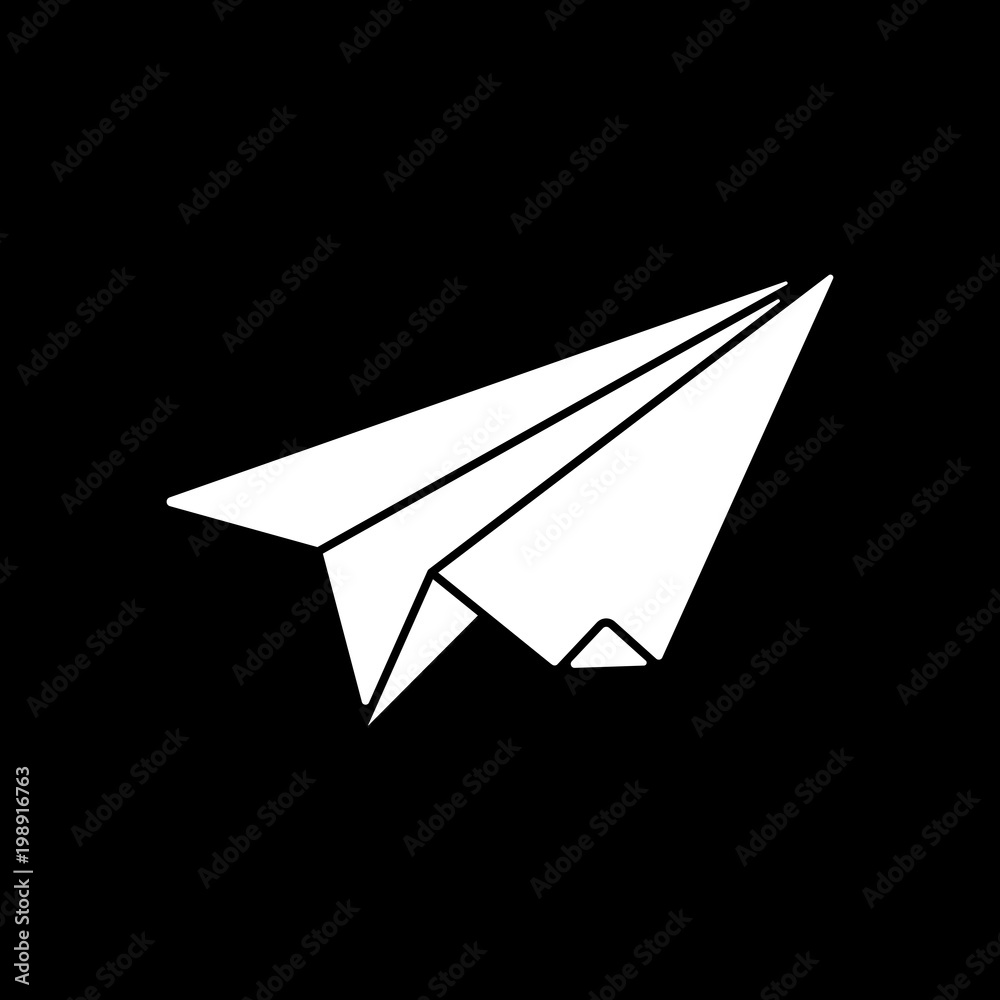 Airplane Icon Vector Logo Template black isolated on white background Stock  Vector Image  Art  Alamy