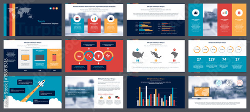 Elements of infographics for presentations templates. Annual report, leaflet, book cover design. Brochure layout, flyer template design. Corporate report, advertising template in vector Illustration. 