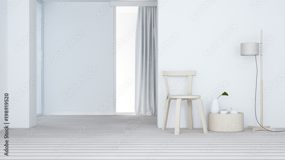 Relax space in condominium - 3d rendering minimal japanese Relax space in condominium - 3d rendering minimal japanese