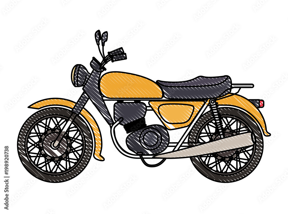 Obraz premium retro motorcycle classic icon