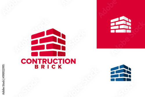 Brick Construction Logo Template Design Vector, Emblem, Design Concept, Creative Symbol, Icon