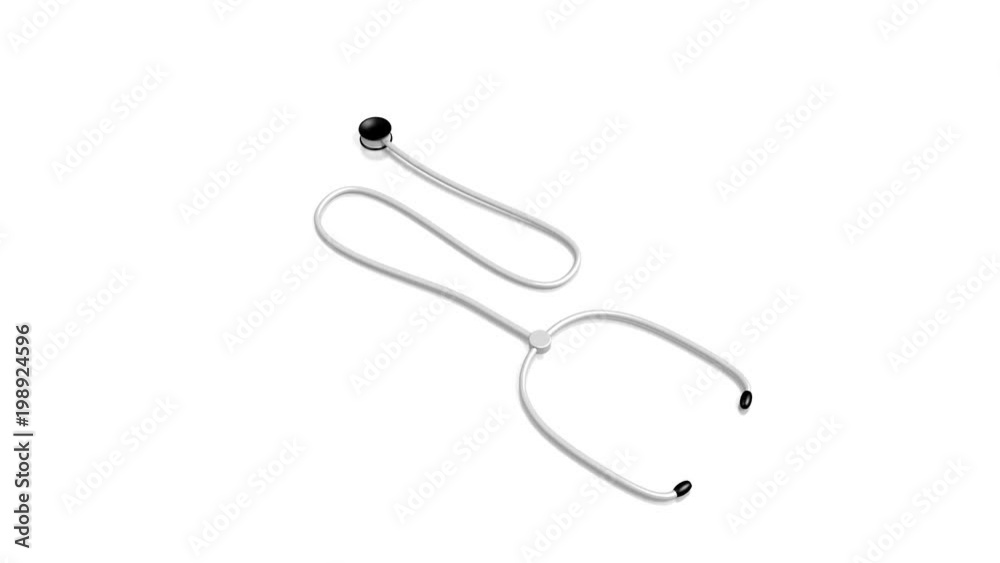 3D stethoscope on white background
3D stethoscope on white background