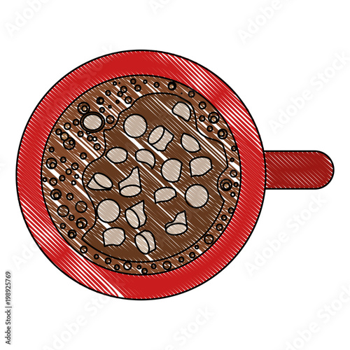 chocolate mug isolated icon