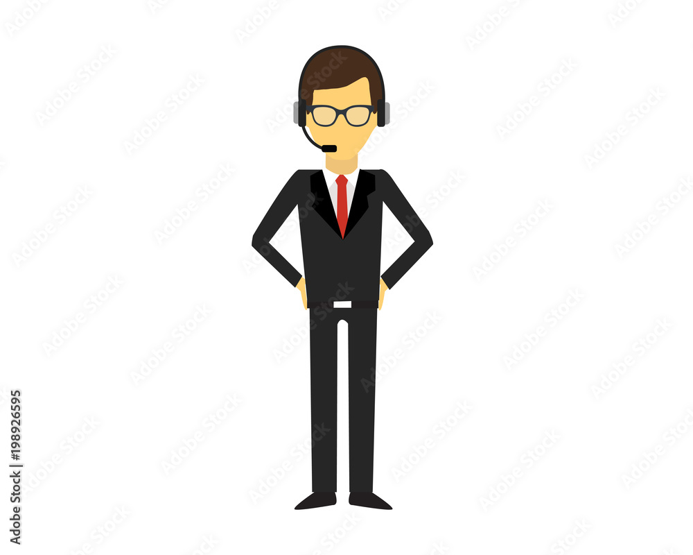 Support man help desk vector design. Support man help desk vector design.
