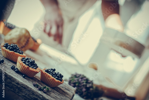 moments of cooking blueberry pie