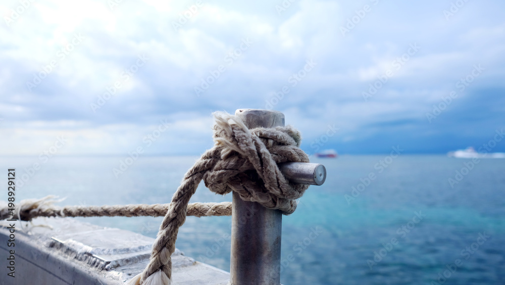 Fototapeta premium Rope on the boat