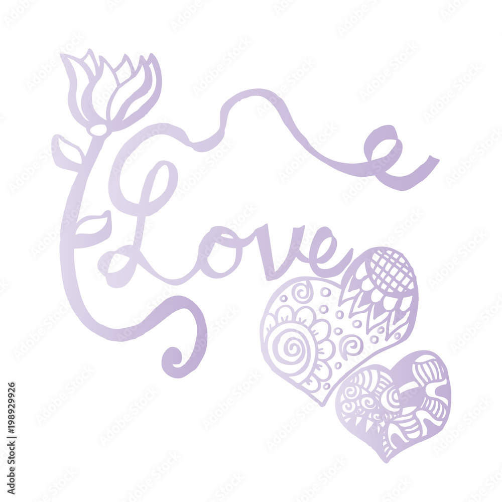 Love, calligraphy. Love, calligraphy.