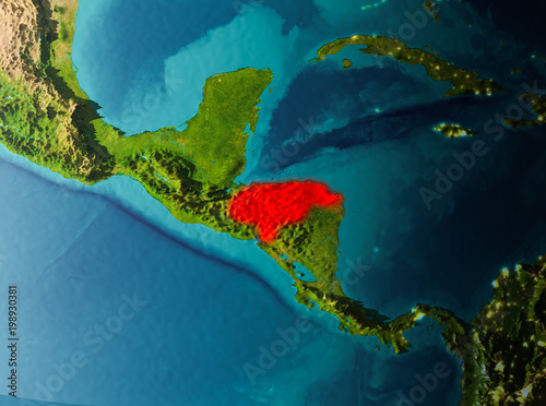 Orbit view of Honduras