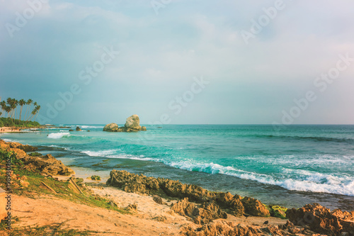 Landscape of beach and sea