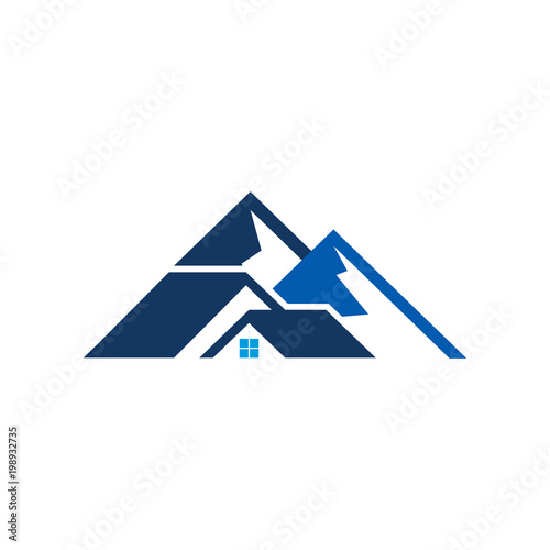 Roof Mountain Logo Icon Design