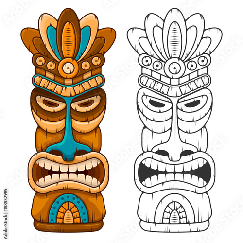 Wooden Tiki mask