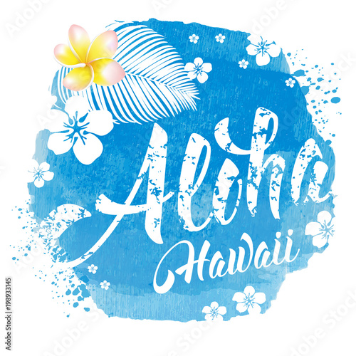 Aloha Hawaii lettering