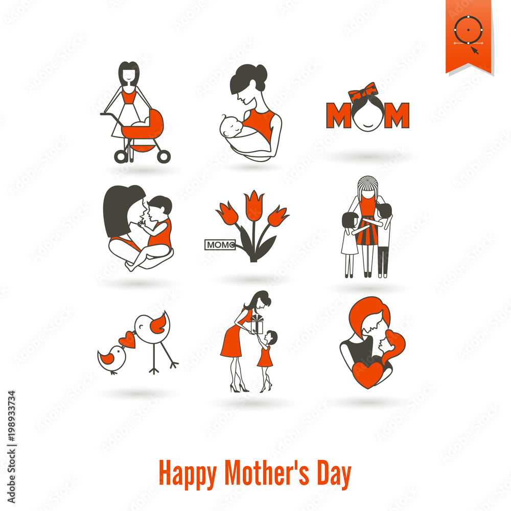 Happy Mothers Day Icons Happy Mothers Day Icons