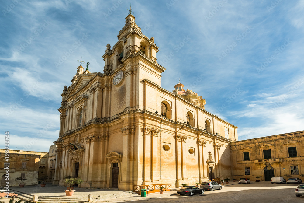Cathedral in SIlent City of Mdina,Malta