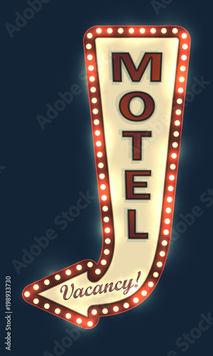 Motel road sign