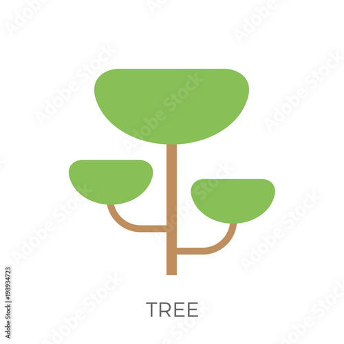 Flat tree icon