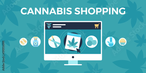 marijuana shopping concept